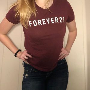 Maroon Forever 21 t-shirt